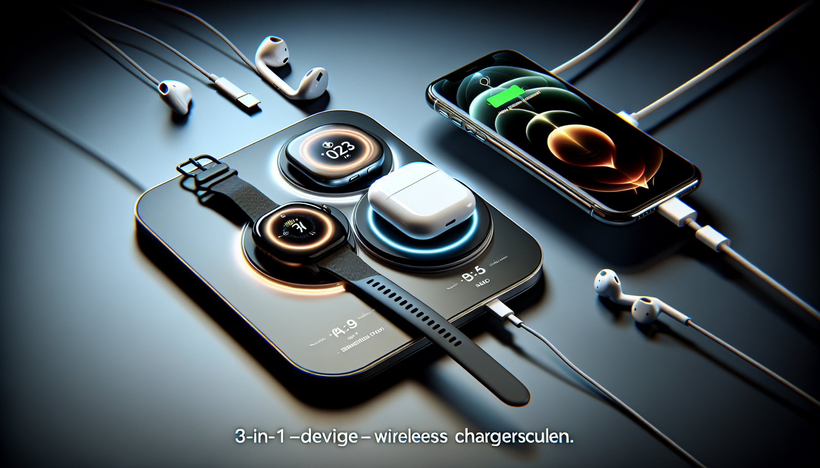 [multi-device wireless charging pad] [3-in-1 wireless charging pad] [wireless charging pad for multiple devices] [best wireless charging pad for phone watch and earbuds] [dual wireless charging pad for iphone and apple watch] [best multi-device wireless charging pad for family use]