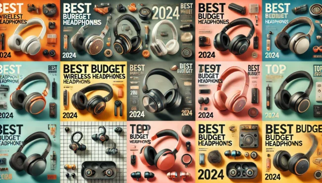 Best Wireless Headphones of 2024: Top Picks for Premium Sound, Comfort, and Smart Features A collage of the best wireless headphones of 2024 featuring models like the Sony WH-1000XM5, Bose QuietComfort 45, Apple AirPods Max, and Sennheiser Momentum 4. Each headphone is displayed with sleek designs, showcasing a mix of over-ear and in-ear styles, highlighting premium sound quality, noise cancellation, and smart features.