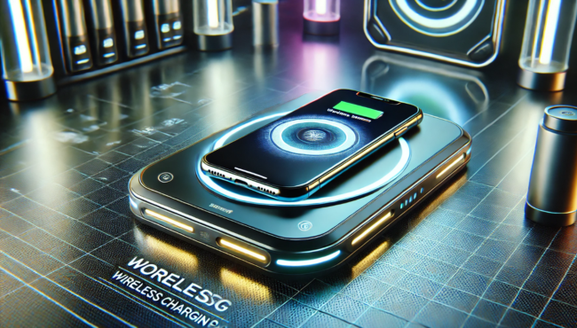 Discover the ultimate portable wireless charging pad for travel. Compact, futuristic, and efficient, this charger keeps your devices powered on the go with ease.