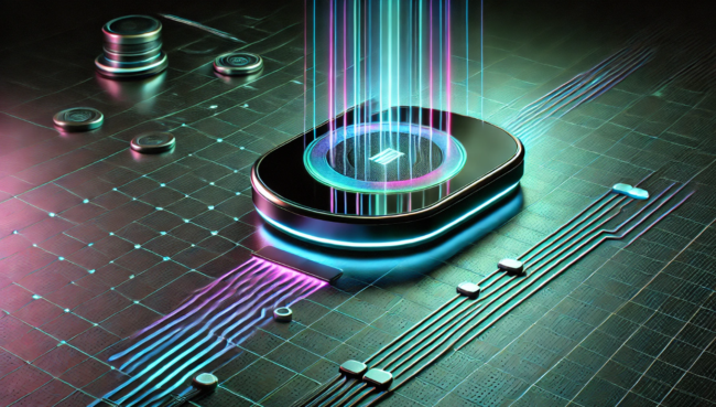 Wireless Charging: The Pros and Cons You Need to Know Futuristic wireless charging device with glowing circuits and holographic energy waves, highlighting the pros and cons of wireless charging technology.